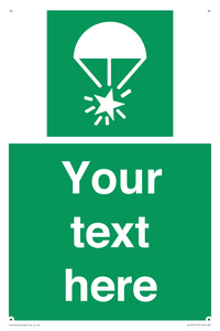 Custom sign safe condition Rocket parachute flare